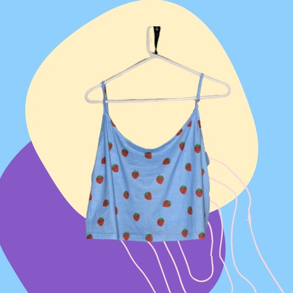 Plus Sunflower and Strawberry Crop Top Combo - Picture 2 of 4